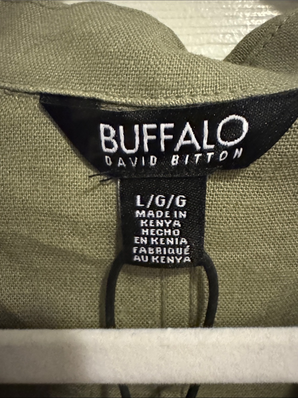 Buffalo David Bitton Olive Green Short Sleeve Camp Shirt - Picture 3 of 3
